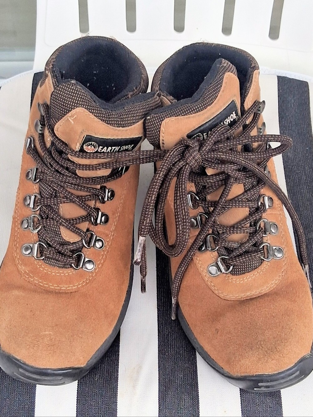 Men's 8 Women's 10 Earth Shoe Unisex Multi-use Brown Suede Ankle Boots